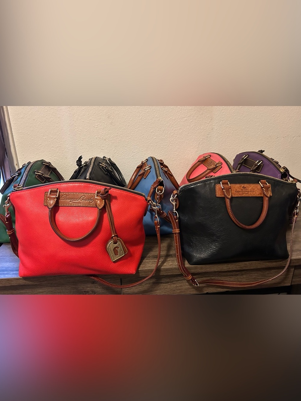 Dooney & Bourke Florentine Large Leather Satchels 2 Way - A few Colors Available